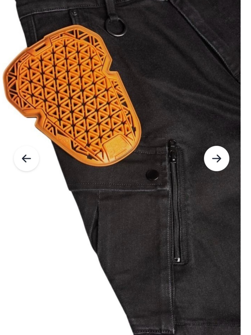 NWT Pando Moto Men's Black Tactical Cargo Pants with Zip Pockets 36/34 orig $350 - Picture 3 of 8